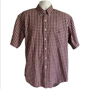 Ralph Lauren Blake Short Sleeve Cotton Button Down Mens Shirt Large